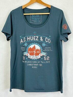Apres Velo Alpe d'Huez T-Shirt Bicycle Cycling Biking Graphic Athleisure XL